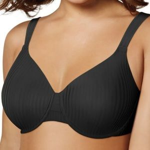 PLAYTEX black vertical stripe  4747 Secrets Perfectly Smooth Underwire Bra 44DD